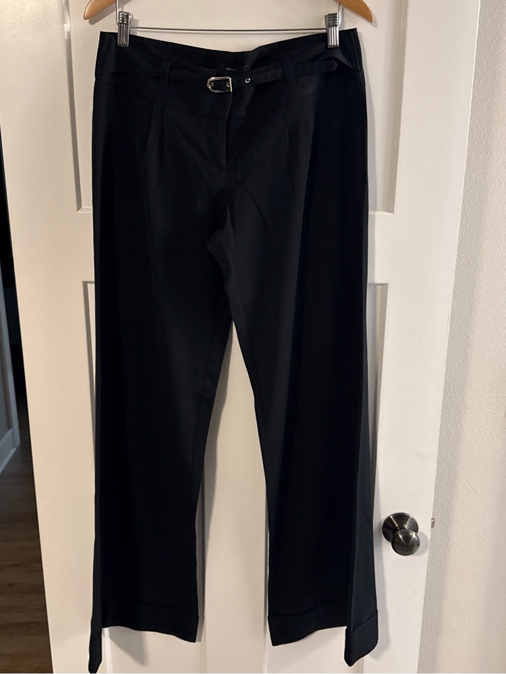 Black womens Dress Pants with Belt